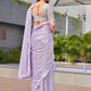 Tikhi Imli Lavender Embellished Saree | Swadesiicart
