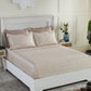 MYTRIDENTBeige White Ethnic Motifs 100% Cotton 400 TC King Bedsheet with 4 Pillow Covers - Swadesiicart
