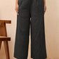 Vaasva Women Black Kantha Flared Pants | Swadesiicart