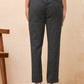 Vaasva Women Black Kantha Straight Fit Pants | Swadesiicart