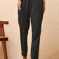 Vaasva Women Black Kantha Straight Fit Pants | Swadesiicart