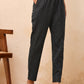 Vaasva Women Black Kantha Straight Fit Pants | Swadesiicart