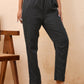 Vaasva Women Black Kantha Straight Fit Pants | Swadesiicart