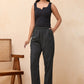 Vaasva Women Black Kantha Straight Fit Pants | Swadesiicart