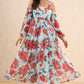 Juniper Women's Mint Chiffon Printed Flared Dress | Swadesiicart