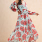 Juniper Women's Mint Chiffon Printed Flared Dress | Swadesiicart