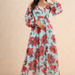 Juniper Women's Mint Chiffon Printed Flared Dress | Swadesiicart