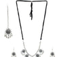 Cardinal Silver-Toned Oxidised Jewellery Set - Swadesiicart