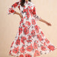 Juniper Womens White Chiffon Floral Printed Tiered Dress | Swadesiicart