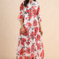 Juniper Womens White Chiffon Floral Printed Tiered Dress | Swadesiicart