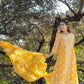 Juniper Women Yellow Georgette Printed Flared Kurta Sets - Swadesiicart