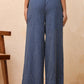 Vaasva Women Royal Blue Palazzo Pants | Swadesiicart
