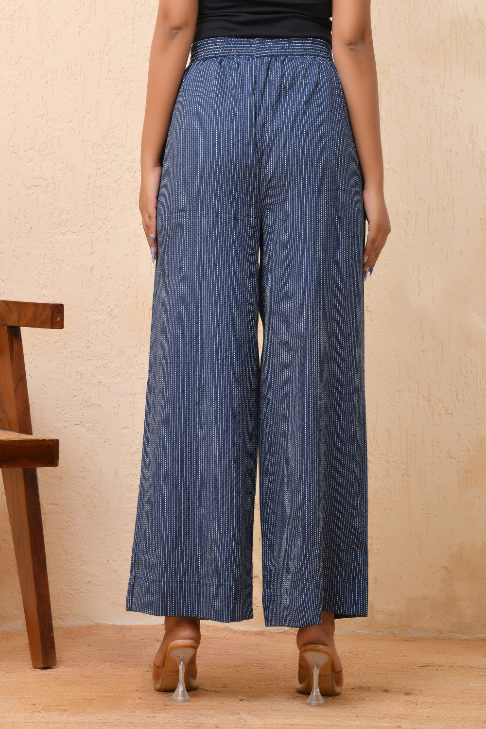 Vaasva Women Royal Blue Palazzo Pants | Swadesiicart