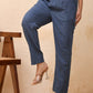 Vaasva Women Royal Blue Straight Pant | Swadesiicart