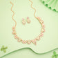 Tehzeeb Creations Gold Pleate Sea Green Choker Necklace With Stud - Swadesiicart