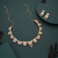Tehzeeb Creations Gold Pleate Sea Green Choker Necklace With Stud - Swadesiicart