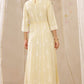 Juniper Womens Yellow Rayon Gliter Printed Anarkali Dress | Swadesiicart