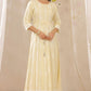 Juniper Womens Yellow Rayon Gliter Printed Anarkali Dress | Swadesiicart