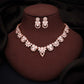 Tehzeeb Creations Gold Pleate White Choker Necklace With Stud - Swadesiicart