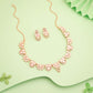 Tehzeeb Creations Gold Pleate White Choker Necklace With Stud - Swadesiicart