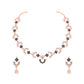 Tehzeeb Creations Gold-Polished Green Diamond Necklace With Earrings - Swadesiicart