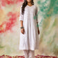HOUSE OF KARI Ethnic Motifs Embroidered Chikankari Kurta | Swadesiicart