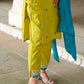 The52 Lemon Beautiful Embroidered Viscose Chanderi Fabric Straight Kurta Pant with Dupatta Set - Swadesiicart