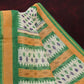 Combo of Off White and Mango Green Patan Patola Semi Chanderi Saree By Gayathri Reddy Designer Studio | Swadesiicart