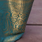 Mitera Teal & Gold-Toned Bagh Pure Silk Banarasi Saree | Swadesiicart