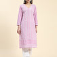 HOUSE OF KARI Cotton Floral Embroidered Chikankari Kurta | Swadesiicart