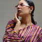 Tikhi Imli Brown Striped Ruffled Ready To Wear Saree | Swadesiicart