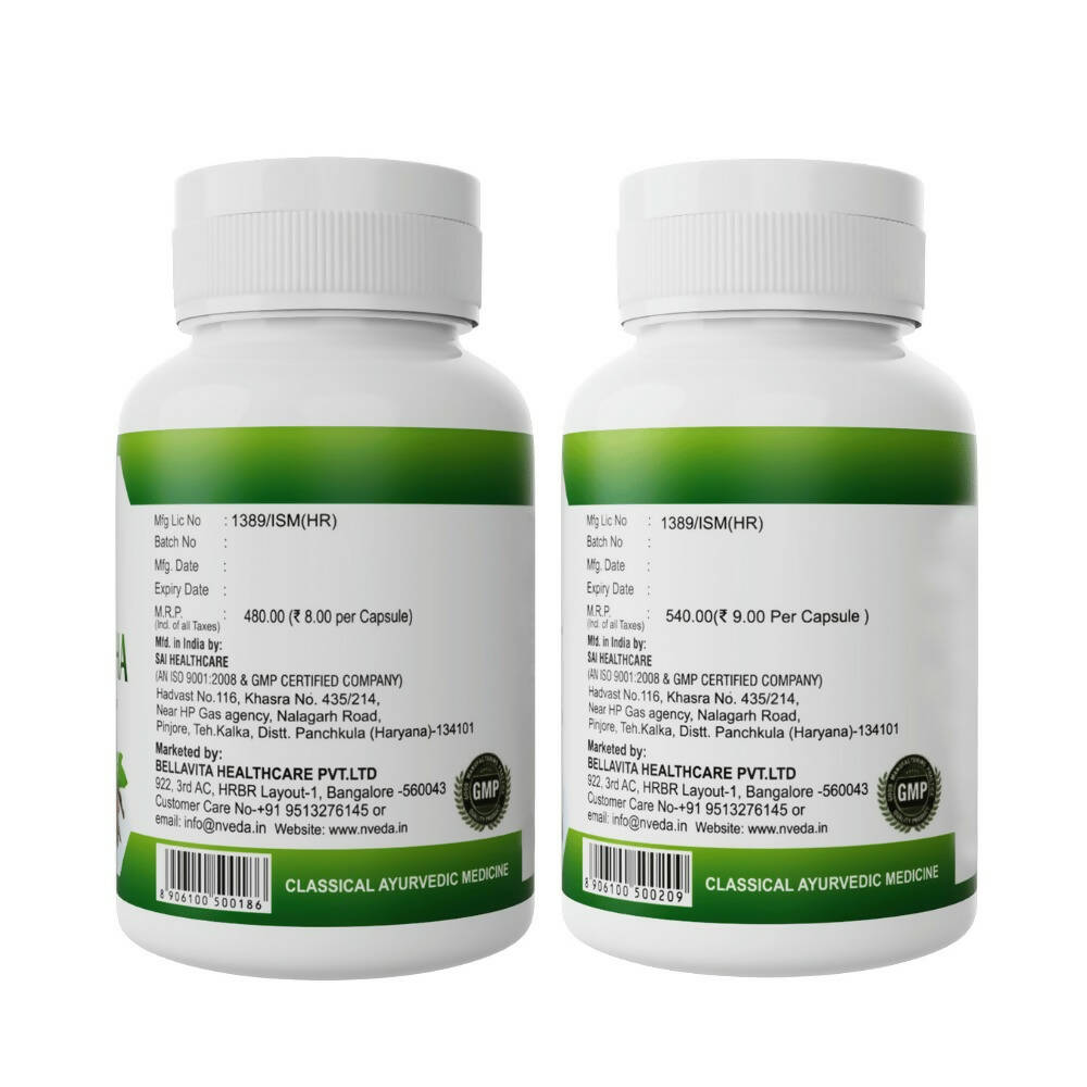 Nveda SJ Capsules and Ashwagandha Capsules Combo - Swadesiicart