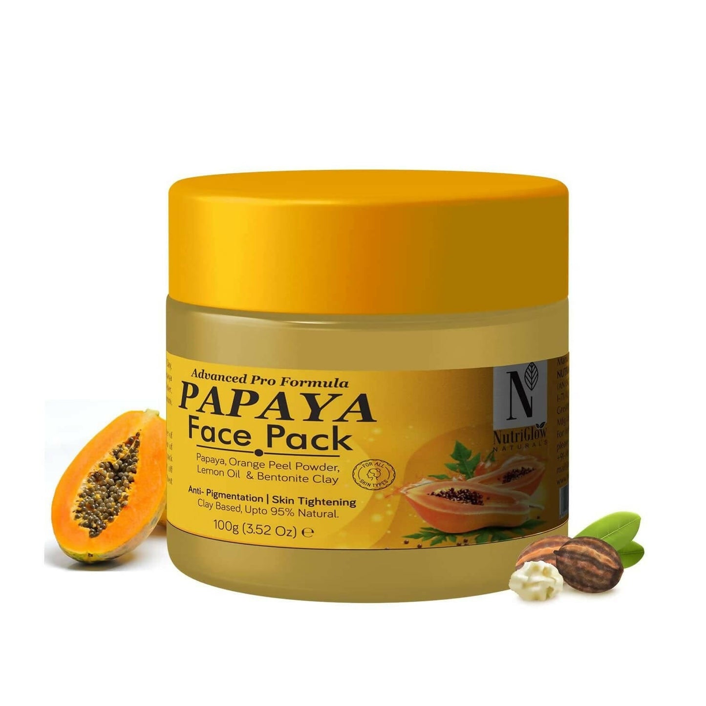 NutriGlow NATURAL'S Advanced Pro Formula Papaya Face pack - Nutriglow Cosmetics
