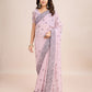 kasee Floral Embroidered Pure Chiffon Ready to Wear Saree | Swadesiicart