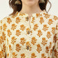 FIORRA Women's Yellow Cotton Straight Kurta Pant With Dupatta - Swadesiicart