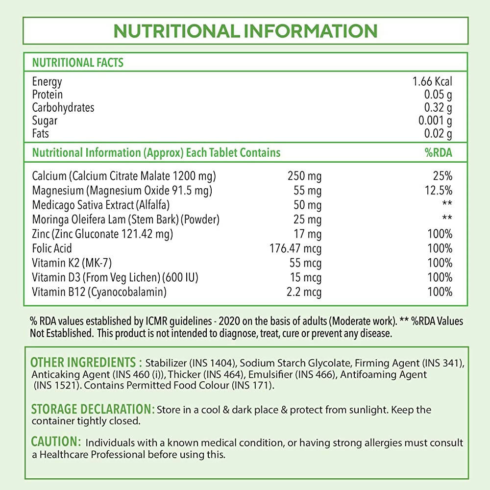 Zingavita Calcium Zinc+ Magnesium Tablets | Swadesiicart