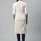 Ahalyaa Womens Off White Color Pure Cotton Printed Kurtas | Swadesiicart