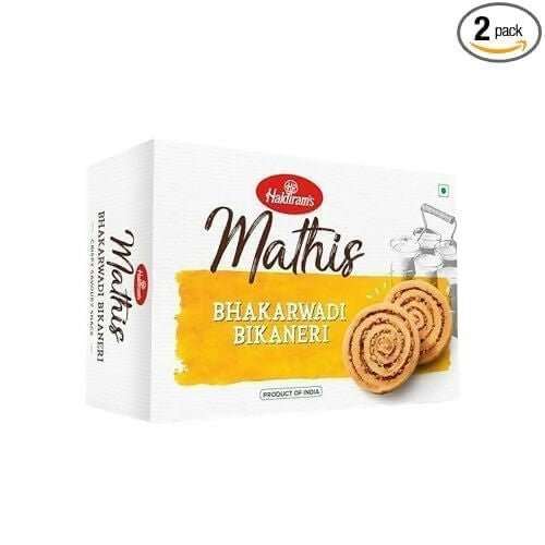 Haldiram's Bikaneri Bhakarwadi Mathis Indian Tea Time Crunchy Party Snack | Swadesiicart