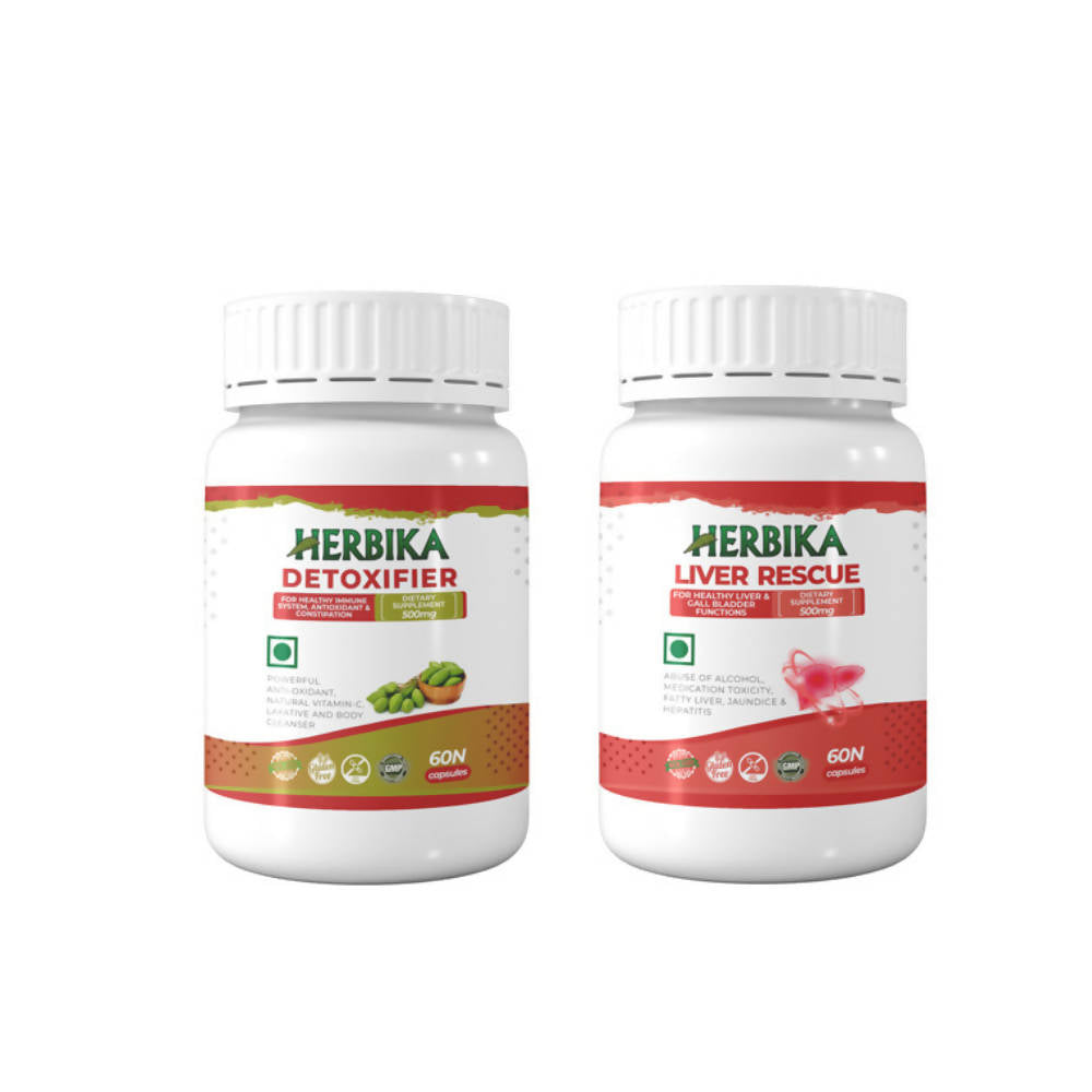 Herbika Liver Rescue + Detoxifier Capsules | Swadesiicart