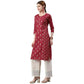 Indian Clothing Anubhutee Women's Cotton Regular Straight Pink Kurta - Swadesiicart