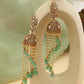 Ruby Raang 22k Gold Polished Diamond And Stone Jhumka Earrings | Swadesiicart