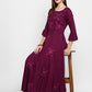 NOZ2TOZ Women Purple Rayon Kurta (1pc) - Swadesiicart