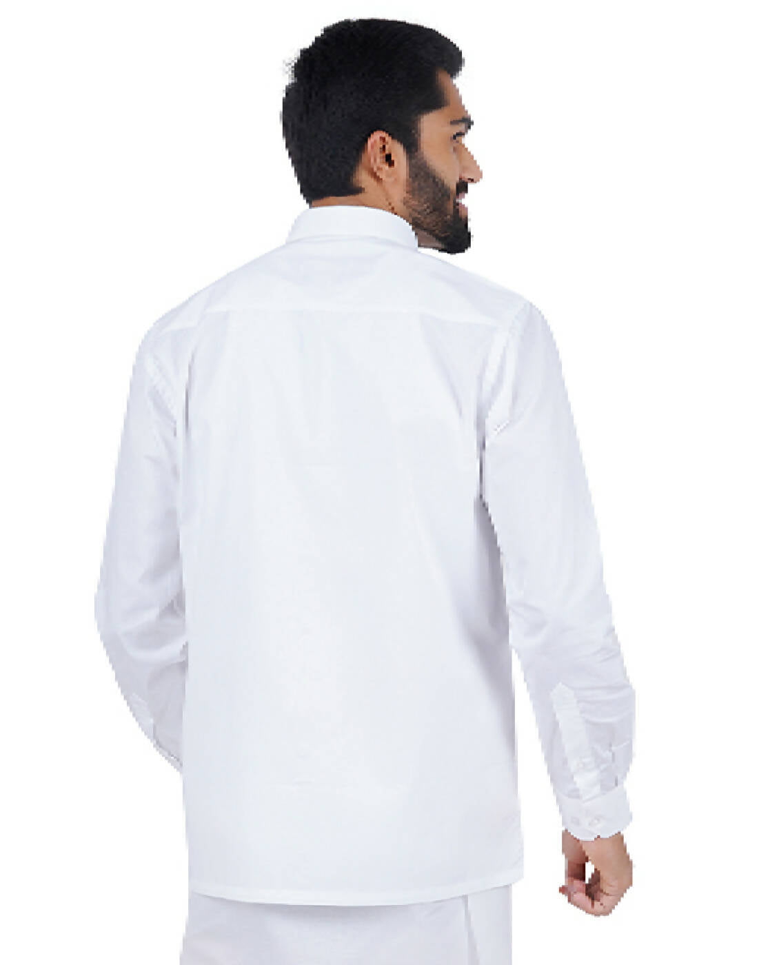 Ramraj Cotton Mens Full Sleeve Formal 100 % Cotton White Shirt | Swadesiicart
