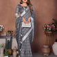 Anaita Grey Weaving Linen Cotton Saree With Blouse