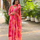 Indian Clothing Dishitha Creation Women Floral Printed Designer Gown - Pink - Swadesiicart