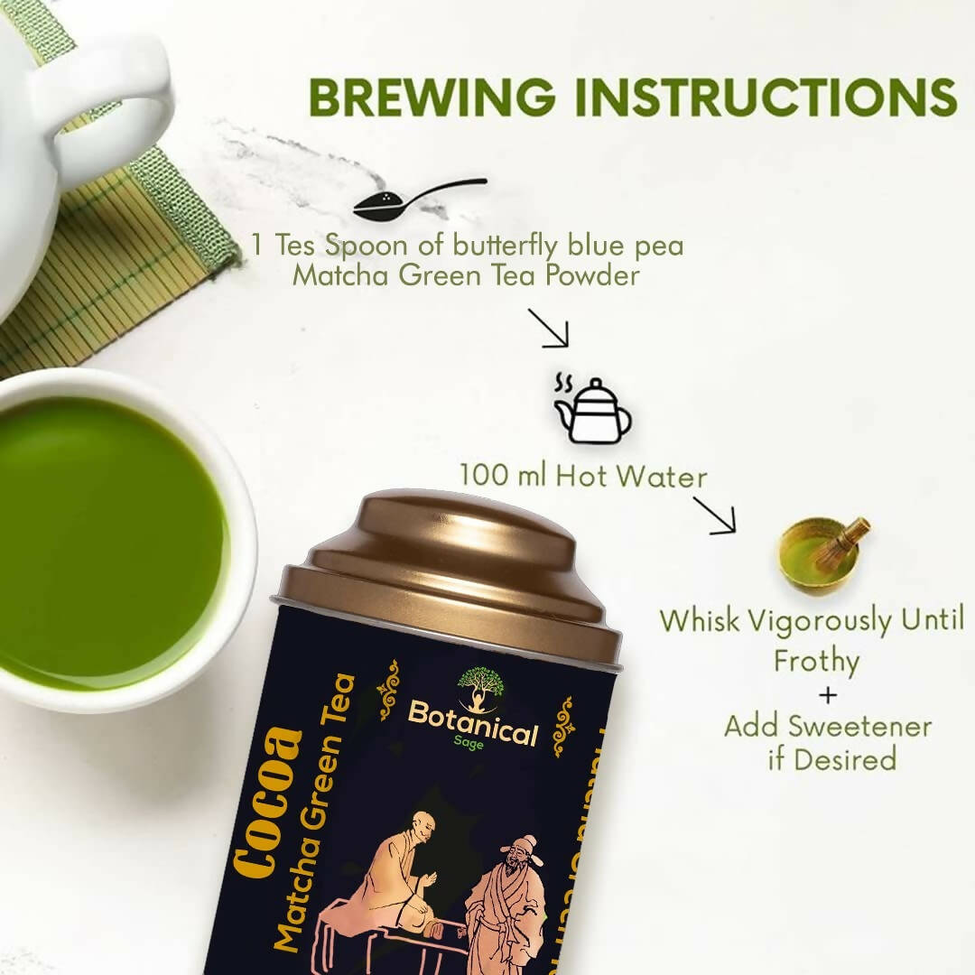 Botanical Sage Cocoa Matcha Green Tea | Swadesiicart