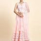 Jyoti Fashion Dreamy Baby Pink Silk Thread with Paper Mirror & Cut work Lehenga Choli with Dupatta | Swadesiicart