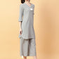 Joban Fashion Grey Cotton Khatha & Hand Work Co-ord Set - Swadesiicart