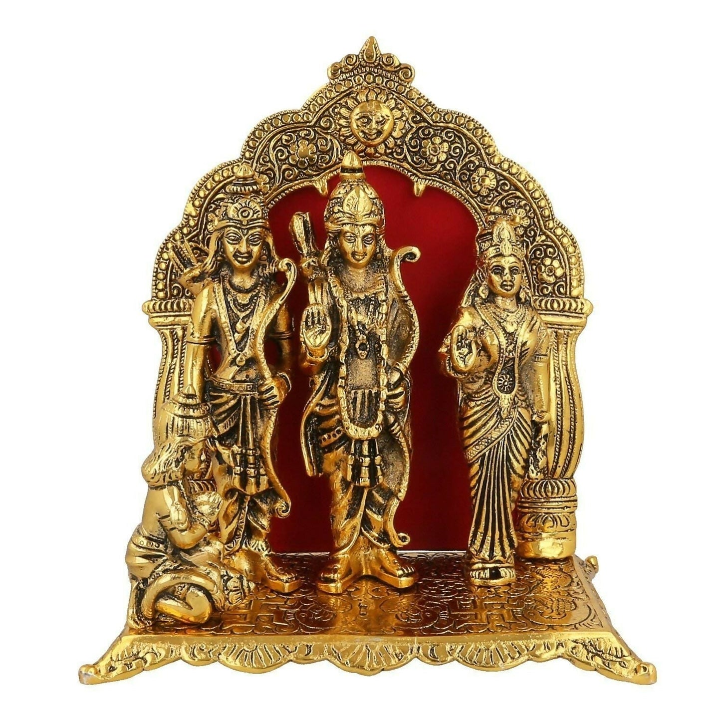 Lavanaya Brands - Gold-Polished Ram Darbar Murti - Swadesiicart