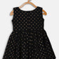 Ahalyaa Black Cotton Gold Print Kids Kurta Sharara Sets For Girls | Swadesiicart